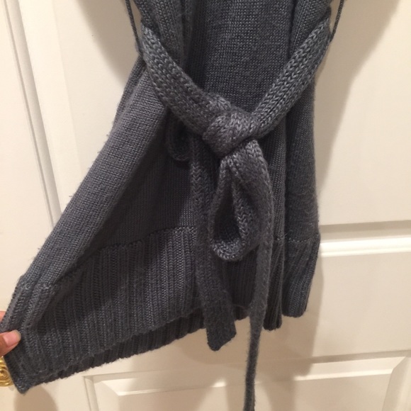 Forever 21 Knit Dark Blue Grey Tunic with belt S - Picture 3 of 5